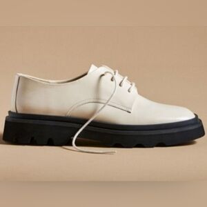 ANTHROPOLOGIE MAEVE THE RHYS LACE-UP SQUARE-TOE LOAFERS, size 9